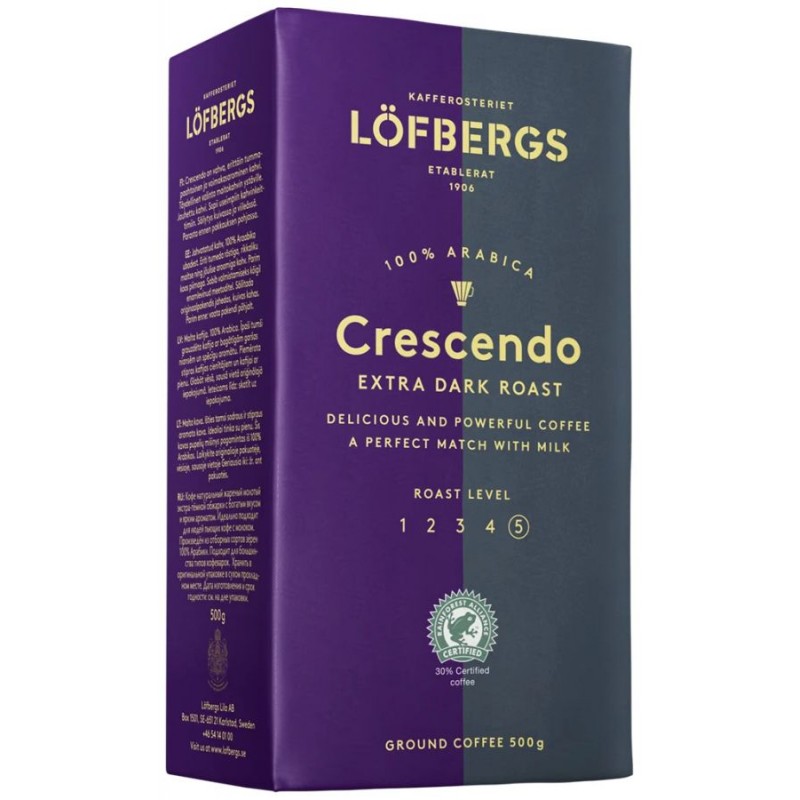 Молотый кофе Lofbergs Crescendo 500 гр (Арабика 100%, Швеция)
