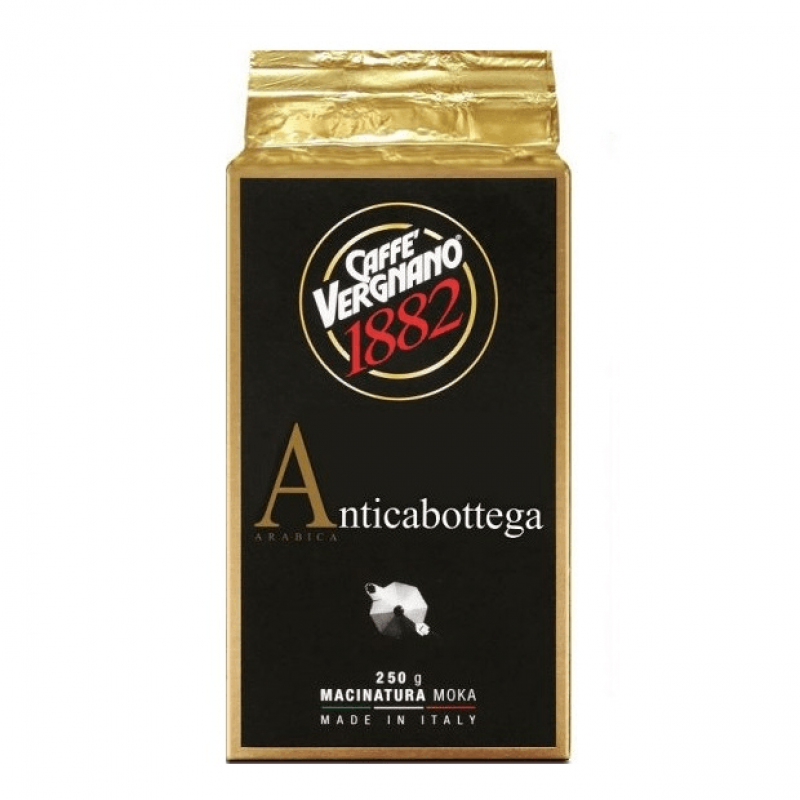 Молотый кофе Vergnano Antica Bottega 250 гр (Арабика 90%, Италия)