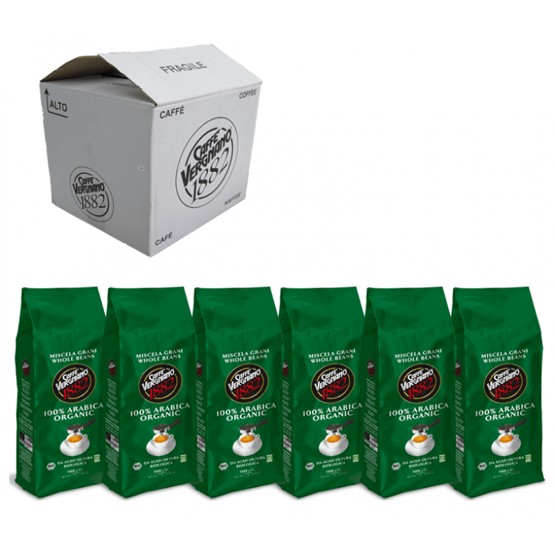 Кофе в зернах Vergnano Arabica Organic BIO коробка 6 шт., 6 кг (Арабика 100%)