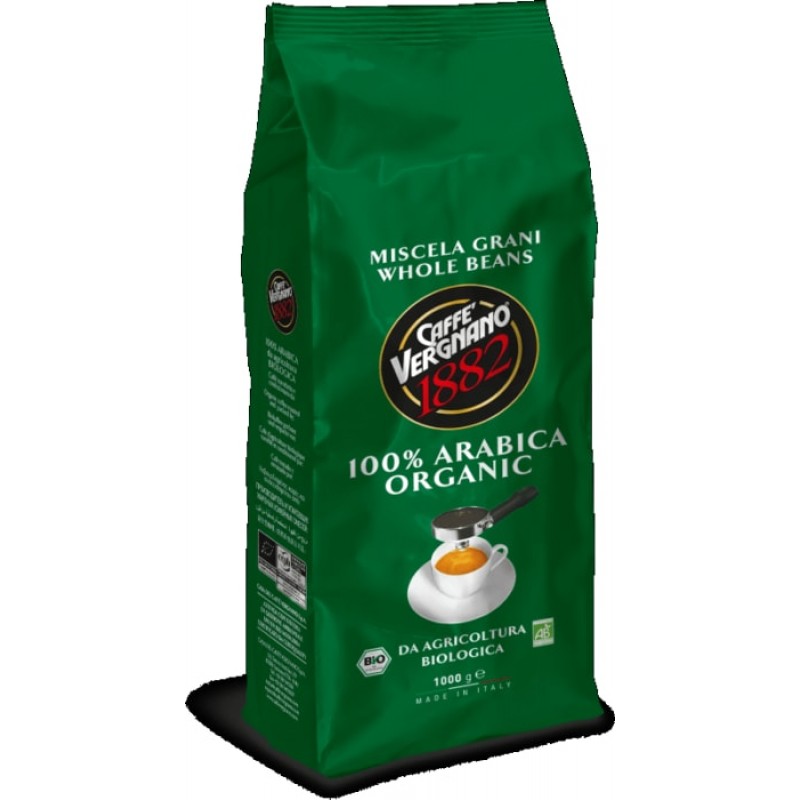 Кофе в зернах Vergnano  Arabica Organic BIO 1 кг (Арабика 100%, Италия)