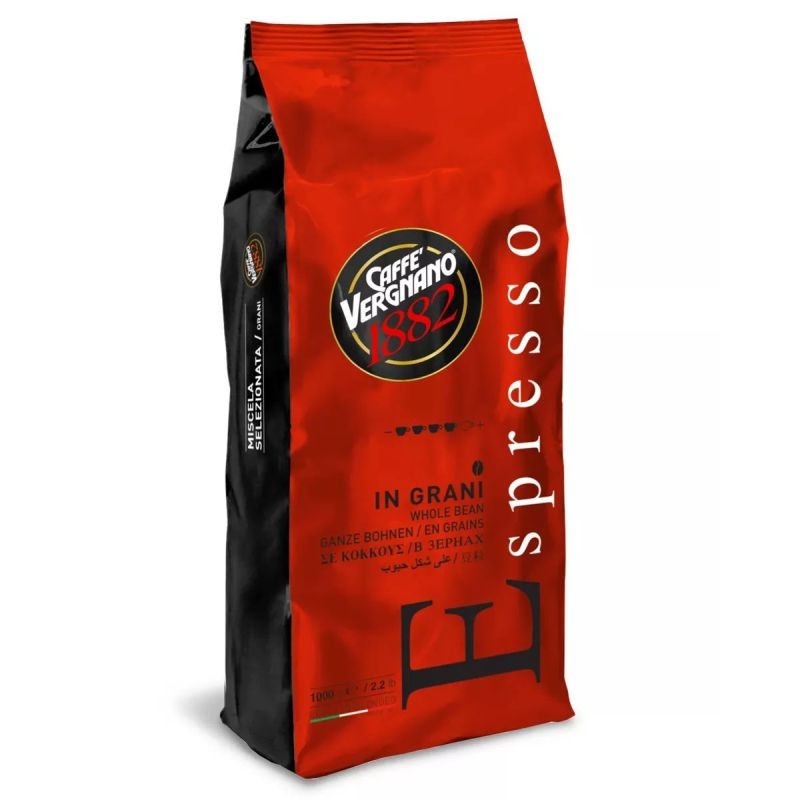 Кофе в зернах Vergnano Espresso 1 кг (Арабика 70%, Италия)